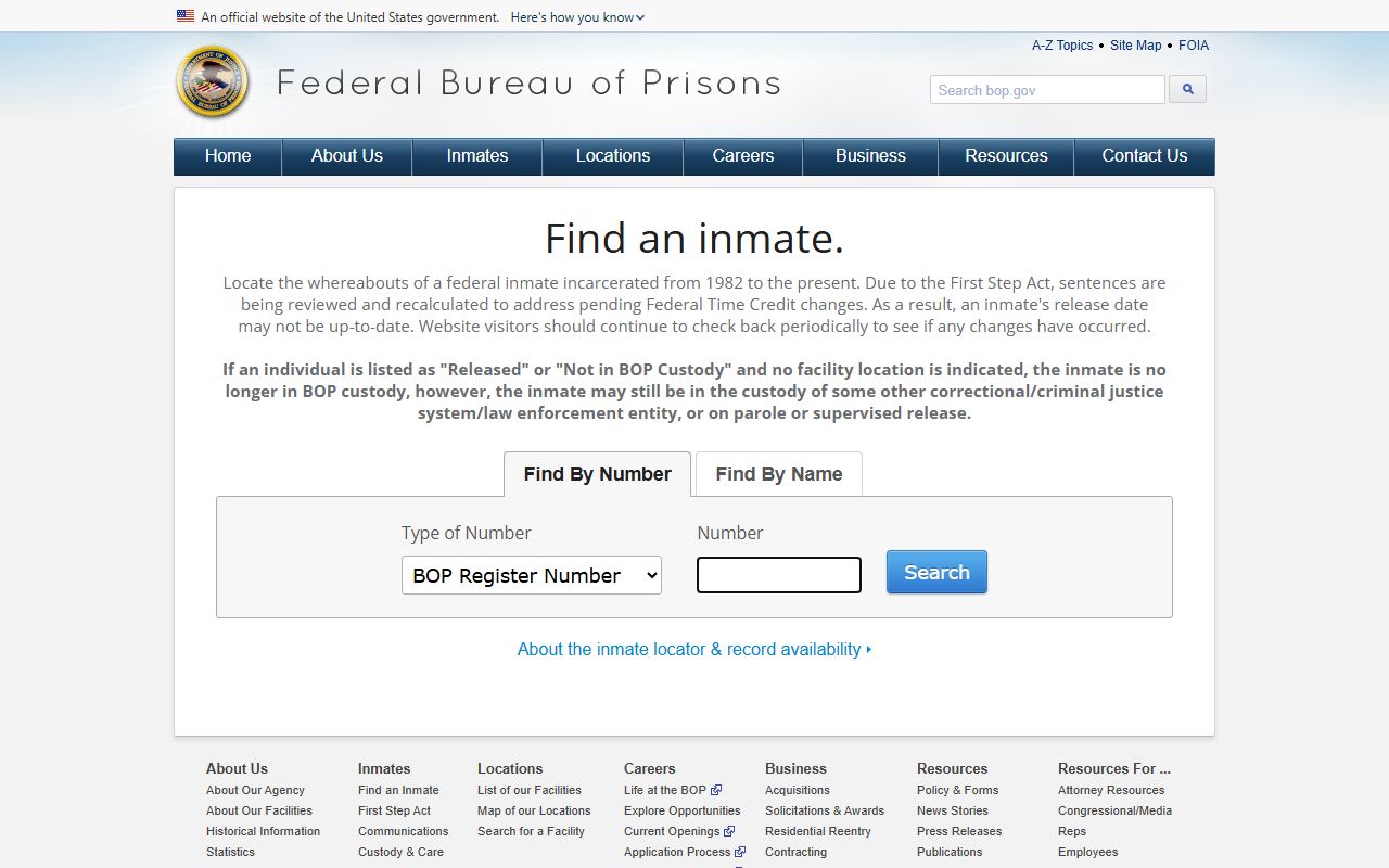 Lenoir County inmate records federal BOP inmate locator